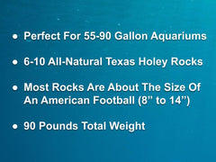 90 lbs. of MEDIUM Size Texas Holey Rock - FREE SHIPPING