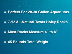 45 lbs. of SMALL Size Texas Holey Rock - FREE SHIPPING