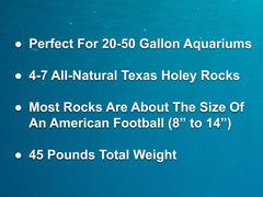 45 lbs. of MEDIUM Size Texas Holey Rock - FREE SHIPPING