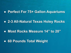 60 lbs. of LARGE Size Texas Holey Rock - FREE SHIPPING