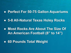 60 lbs. of MEDIUM Size Texas Holey Rock - FREE SHIPPING