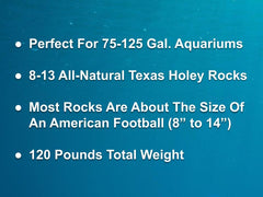 120 lbs. of MEDIUM Size Texas Holey Rock - FREE SHIPPING