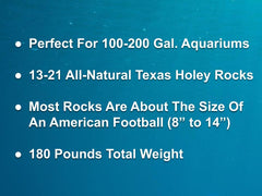 180 lbs. of MEDIUM Size Texas Holey Rock - FREE SHIPPING